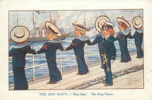 Postcard 1915 Boy Navy military UK Ibbetson Faulkner 23-12801