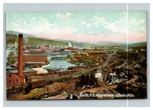 Vintage 1910's Postcard Aerial View Berlin Mills in Berlin New Hampshire