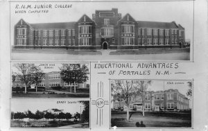 RPPC ENM Junior College, High School PORTALES, NM c1930s Vintage Postcard