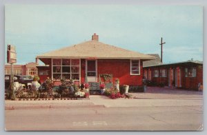 Rock Springs Wyoming~Knotty Pine Motel Front View~Vintage Postcard