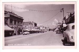 Real Photo Main St, Newton Drugs, Cafe, Telegrams, Penticton, British Columbia