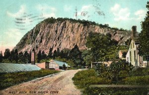 Vintage Postcard 1911 West Rock Famous Tourist Attraction New Haven Connecticut