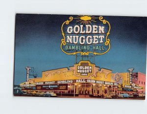 Postcard Million Dollar Golden Nugget Gambling Hall Saloon Las Vegas Nevada USA