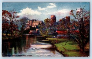 c1910's Warwick Castle From The Bridge United Kingdom Oilette Tuck Art Postcard