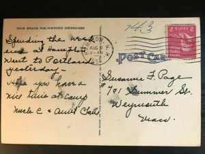 Vintage Postcard 1954 Bathing Beach & Boardwalk Hampton Beach N.H.