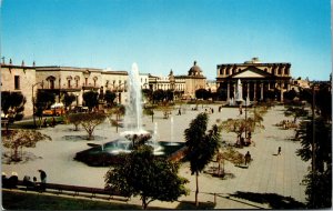 Vtg Liberation Plaza de La Liberacion Guadalajara Jalisco Mexico 1950s Postcard