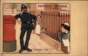 TUCK Humorous Famous Opera Maid & Cop Police c1910 Postcard