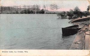 La Crosse Wisconsin French Lake Waterfront Antique Postcard K81130