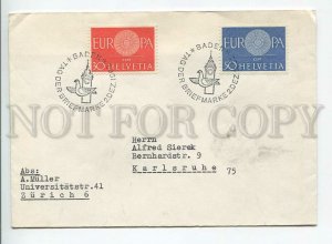 444850 Switzerland 1962 year pigeon exhibition special cancellations COVER