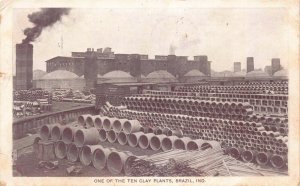 Postcard One of the Ten Clay Plants in Brazil, Indiana~129117