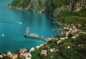 Postcard Panorama Of Marina Grande Easiest Spot Reaching Mainland Capri Italy