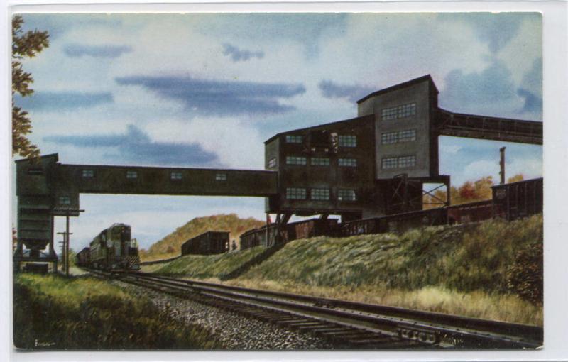 Banning Colliery P&LE Railroad Train Jacobs Creek PA Howard Fogg postcard