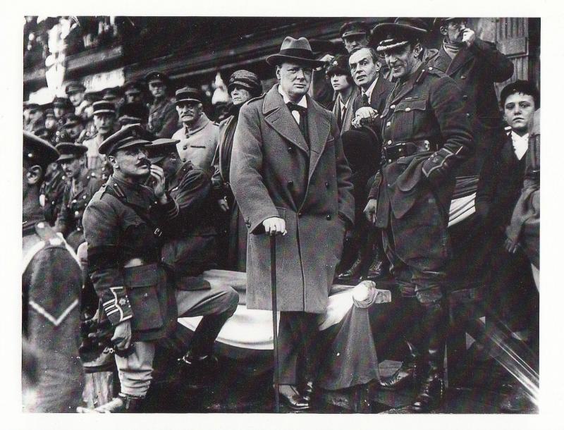 Winston Churchill In Lille 1918 March Parade WW1 Victory Postcard