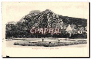 Old Postcard Montagne du Roule with garden