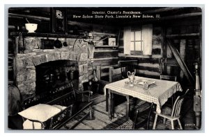 Interior Onstot Residence New Salem State Park Illiniois ILUNP DB Postcard Y5