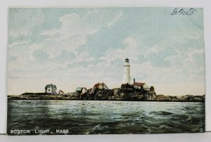 Boston Light Mass udb Postcard L11