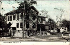 Postcard HOUSE SCENE Springfield Illinois IL AM6648