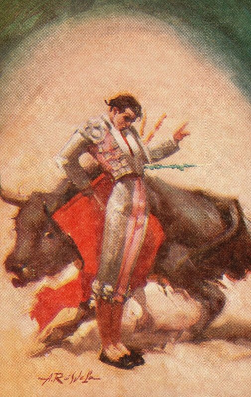 Vintage Postcard 1910s Joselina Matador Bullfighting Bullfighter Painting Mexico