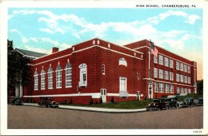 Vtg Chambersburg Pennsylvania PA High School 1930s Unused Postcard