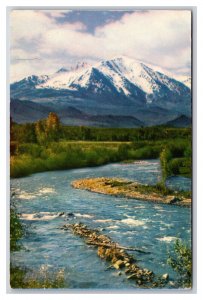 Mt Sopris Rocky Mountains Colorado CO UNP Chrome Postcard Z1