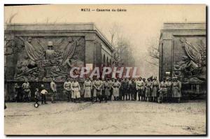 Old Postcard Metz Army Barracks Genie