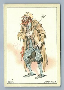 FAGIN by DICKENS CIGARETTES ADVERTISING ANTIQUE VICTORIAN TRADE CARD JUDAICA