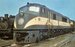 1958 Seaboard Railroad  Baldwin Locomotive, Columbus, Georgia Postcard