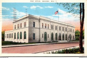 Wisconsin Oshkosh Post Office 1938
