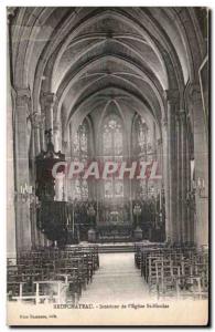 Old Postcard Neufchateau Interior of St Nicolas Church