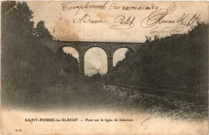 CPA St-PIERRE les ELBEUF Pont sur la ligne de Louviers (415806)