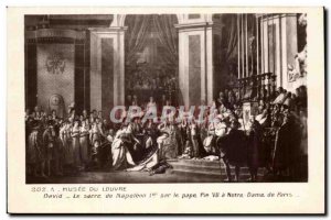 Old Postcard Paris Louvre Museum David The Coronation of Napoleon 1st by Pope...