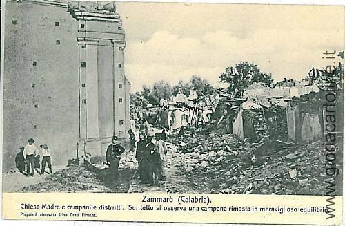 05021  CARTOLINA d'Epoca:  CATANZARO - ZAMMARO: TERREMOTO 