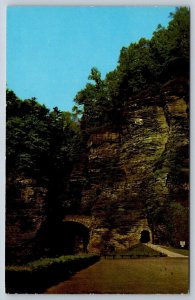 Sentry Bridge & Entrance Tunnel, Watkins Glen, New York, Vintage Chrome Postcard
