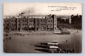 MUKDEN STATION TRAIN DEPOT SHENYANG CHINA POSTCARD (c.1910)