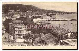 Postcard Old Cannes Panorama taken of Mont Chevalier