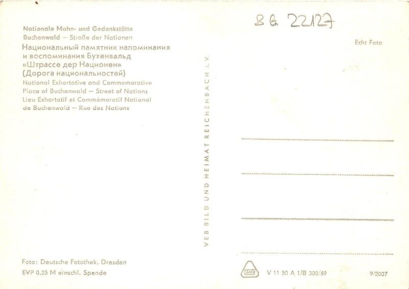 BG22127 nationale mahn und gedenkstatte buchenwald  germany CPSM 14.5x9cm