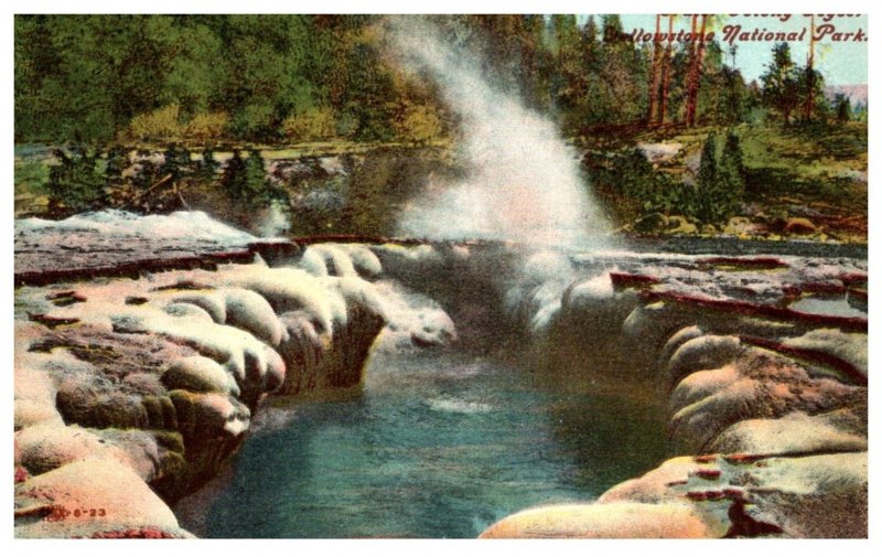 Wyoming Yellowstone Park   Crater Oblong Geyser