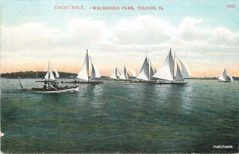 C-1910 Toledo Ohio Yacht Race Walbridge Park Bossleman postcard 13395