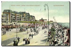 Postcard Old Grand Strand Scheveningen Boulevard Hotel Garni