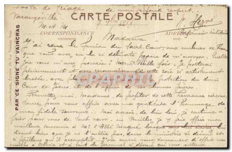 Old Postcard militaria France Soldier Of Christ