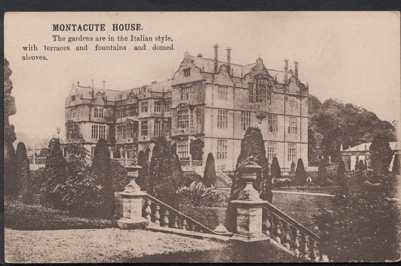 Somerset Postcard - Montacute House - The Gardens, Italian Style  RS3294