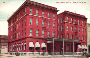 Iowa Sioux City The West Hotel 1909