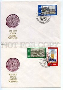 272359 DDR East Germany 1975 year Weimar millenary two FDC