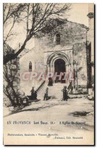 Old Postcard En Provence Baux Saint Vincent Church