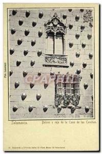 Postcard Old Salamanca Balcony Reja Casa de Las Conchas