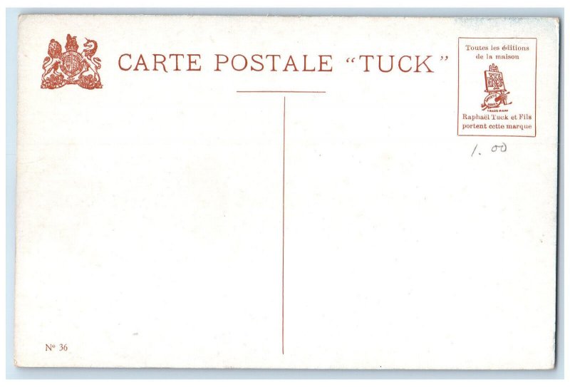 c1910 Boat Transportation Notre Dame Paris France Unposted Tuck Art Postcard