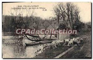 Postcard Old Ville D'Avray Corot La Cabane Au Bord De I'Etang