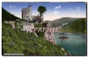 Postcard Old Burg Rhenstein