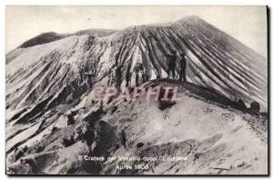 Postcard Old Volcano Vesuvius crater It dopo l & # 39eruzione Aprile 1906