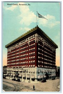 1913 Exterior View Hotel Casey Building Scranton Pennsylvania PA Posted Postcard